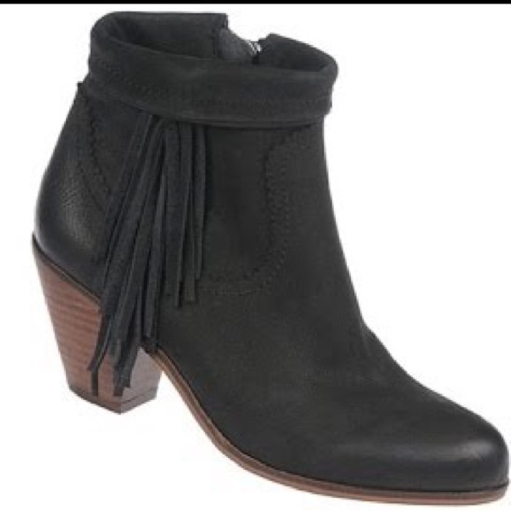 Sam Edelman Louie Fringe Western Ankle Bootie